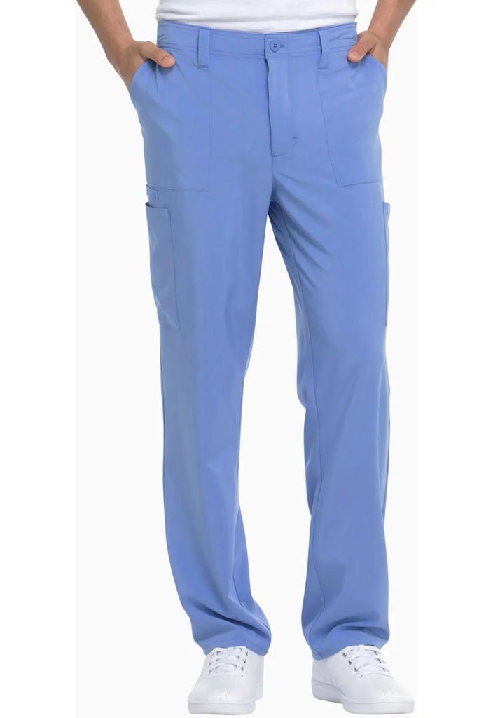 Dickies Scrubs Men's Natural Rise Drawstring Pant Ceil Blue | scrub-supply.com