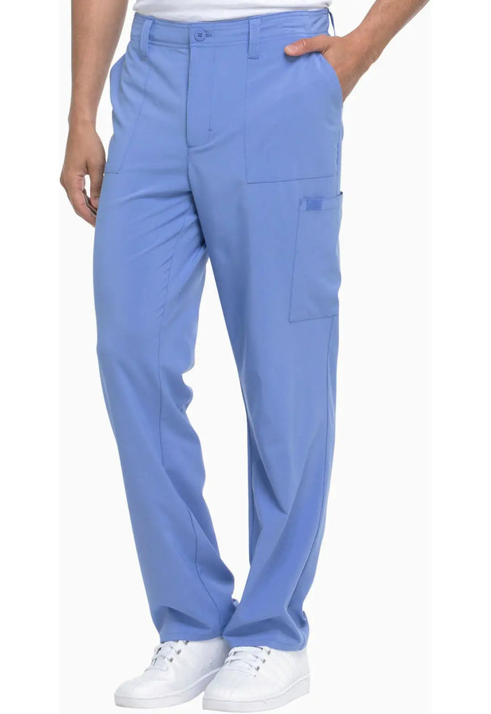 Dickies Scrubs Men's Natural Rise Drawstring Pant Ceil Blue | scrub-supply.com