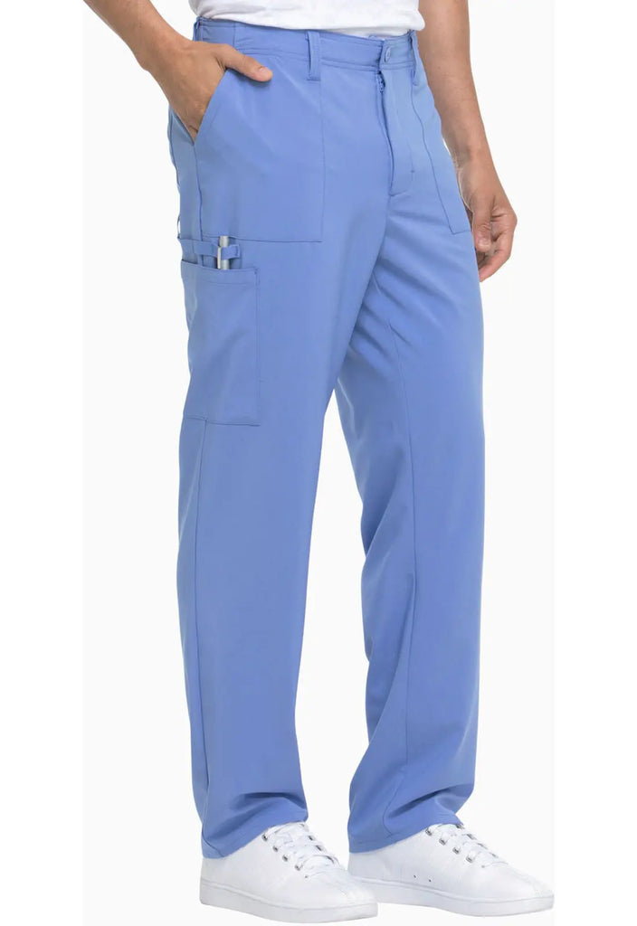 Dickies Scrubs Men's Natural Rise Drawstring Pant Ceil Blue | scrub-supply.com