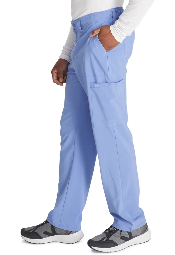 Dickies Scrubs Men's Natural Rise Drawstring Pant Ceil Blue | scrub-supply.com