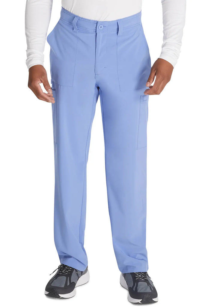 Dickies Scrubs Men's Natural Rise Drawstring Pant Ceil Blue | scrub-supply.com