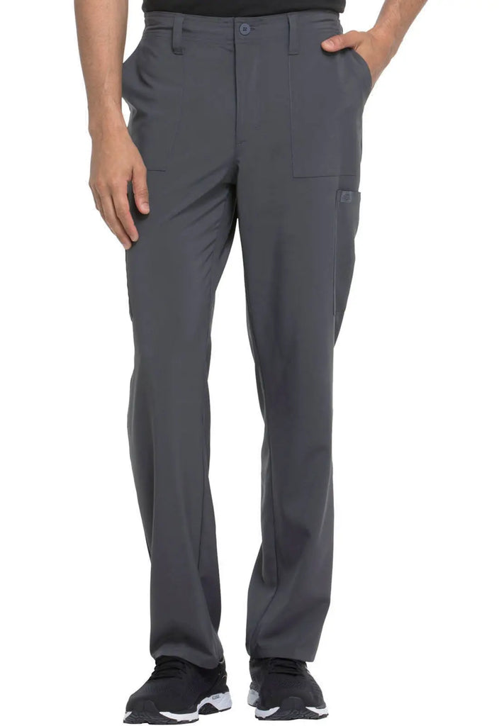 Dickies Scrubs Men's Natural Rise Drawstring Pant Pewter | scrub-supply.com