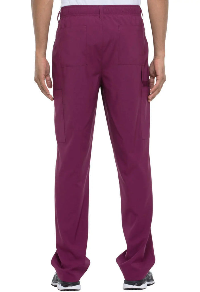 Dickies Scrubs Men's Natural Rise Drawstring Pant Wine | scrub-supply.com