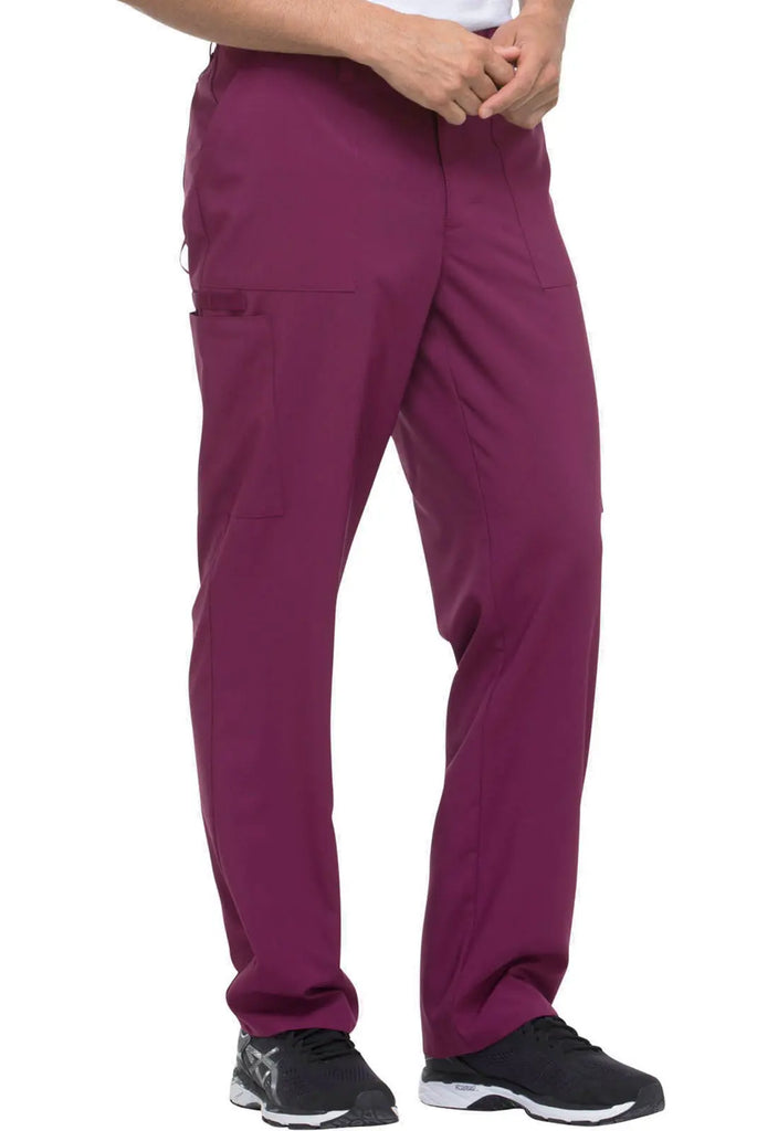 Dickies Scrubs Men's Natural Rise Drawstring Pant Wine | scrub-supply.com