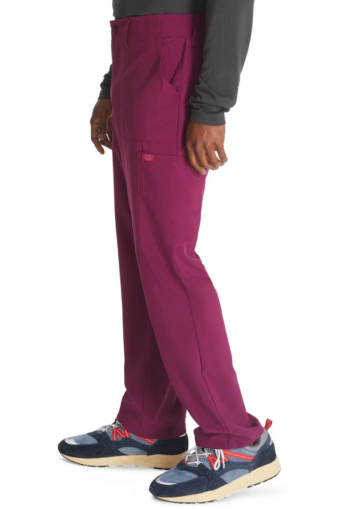 Dickies Scrubs Men's Natural Rise Drawstring Pant Wine | scrub-supply.com