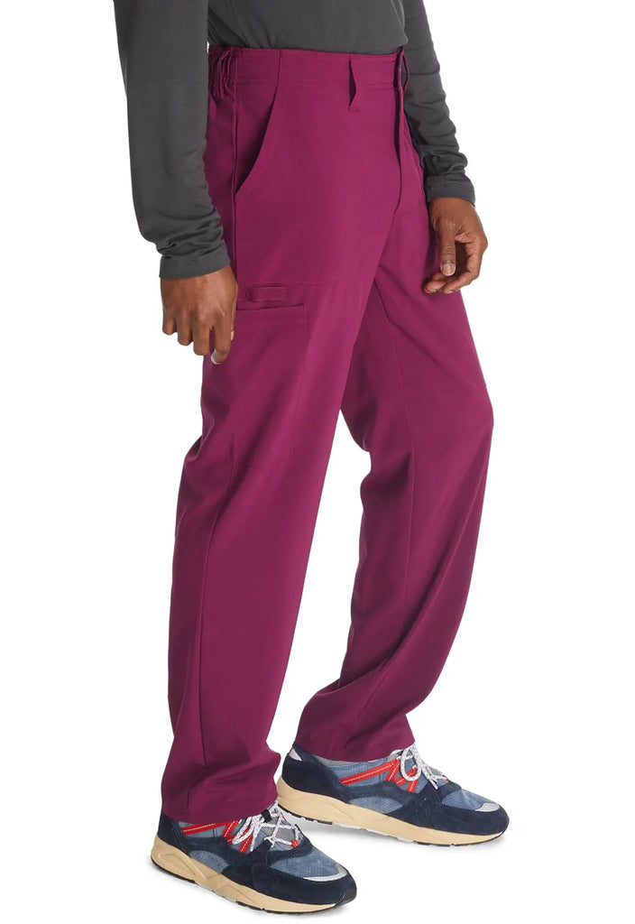 Dickies Scrubs Men's Natural Rise Drawstring Pant Wine | scrub-supply.com