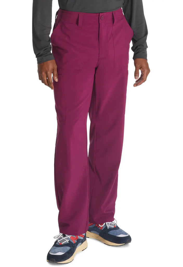 Dickies Scrubs Men's Natural Rise Drawstring Pant Wine | scrub-supply.com