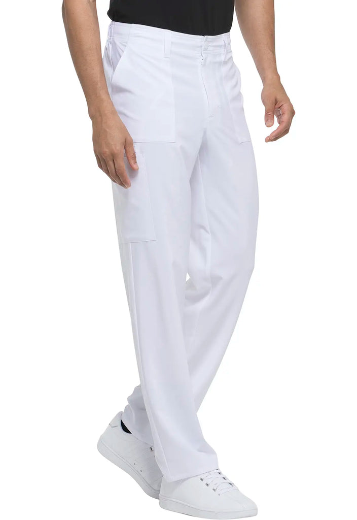 Dickies Scrubs Men's Natural Rise Drawstring Pant White | scrub-supply.com