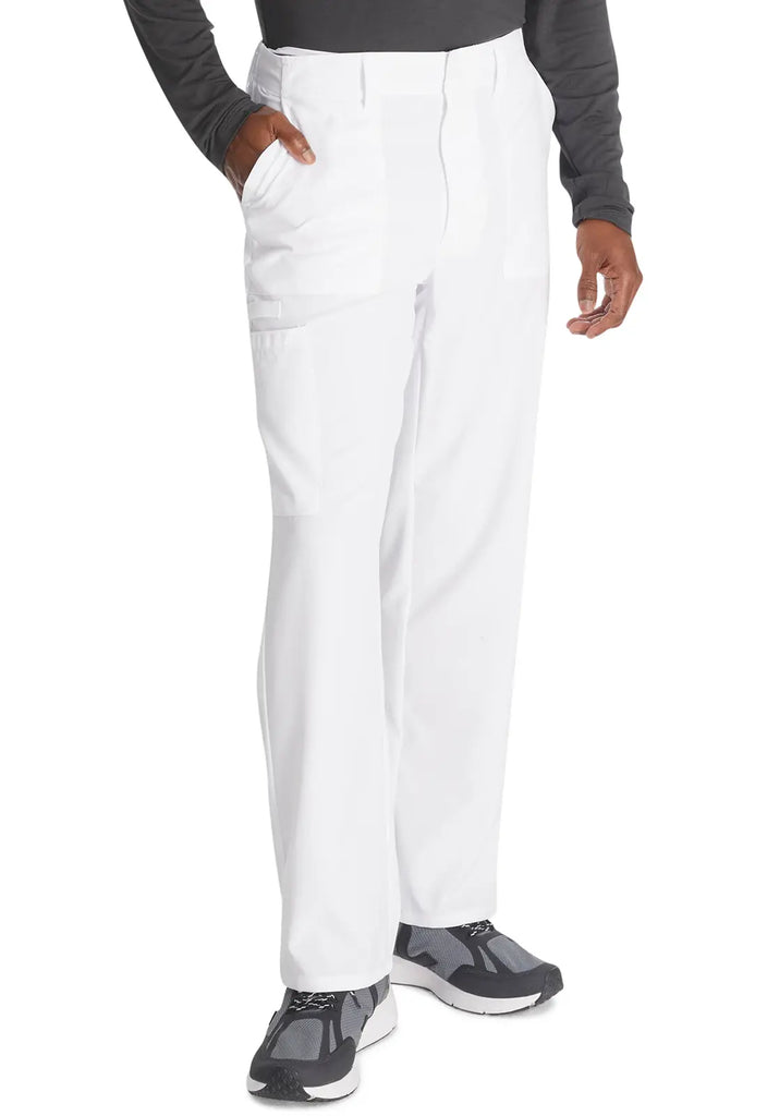 Dickies Scrubs Men's Natural Rise Drawstring Pant White | scrub-supply.com