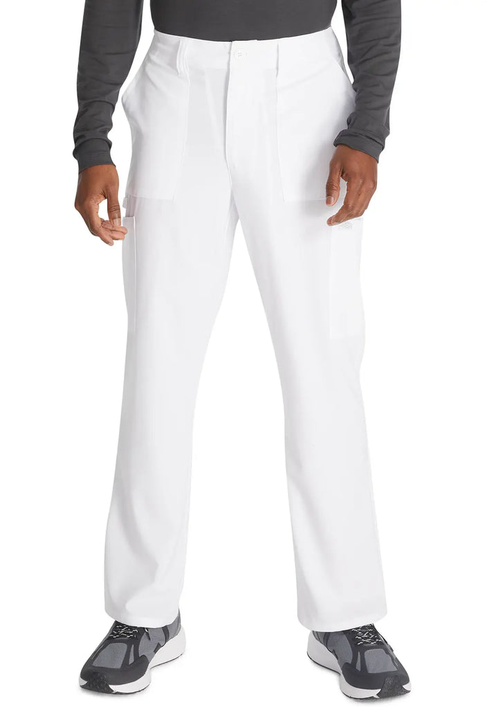 Dickies Scrubs Men's Natural Rise Drawstring Pant White | scrub-supply.com