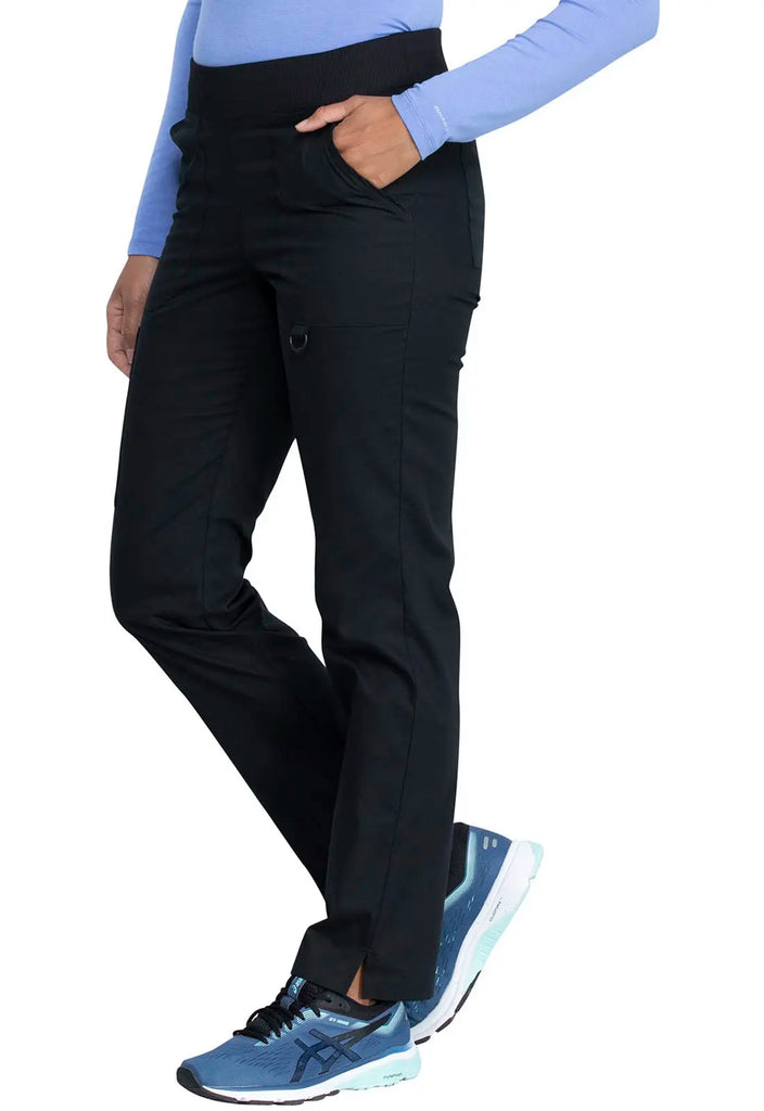 Dickies Scrubs Signature Mid Rise Tapered Leg Pull-on Pant Black | scrub-supply.com