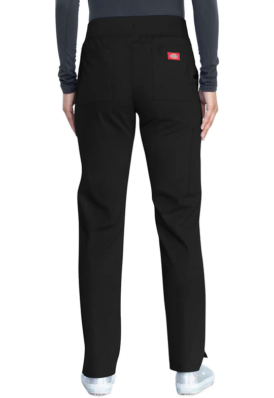 Dickies Scrubs Signature Mid Rise Tapered Leg Pull-on Pant Black | scrub-supply.com