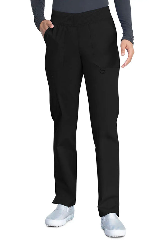 Dickies Scrubs Signature Mid Rise Tapered Leg Pull-on Pant Black | scrub-supply.com