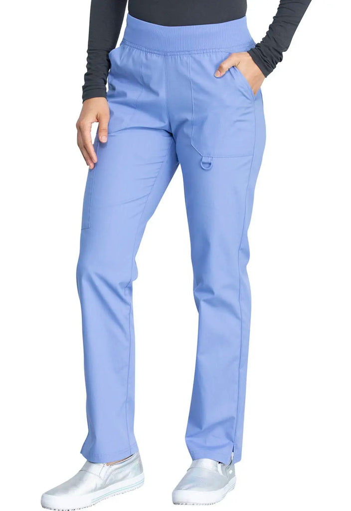 Dickies Scrubs Signature Mid Rise Tapered Leg Pull-on Pant Ceil Blue | scrub-supply.com