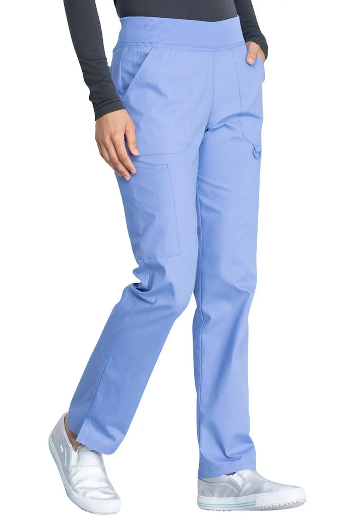 Dickies Scrubs Signature Mid Rise Tapered Leg Pull-on Pant Ceil Blue | scrub-supply.com