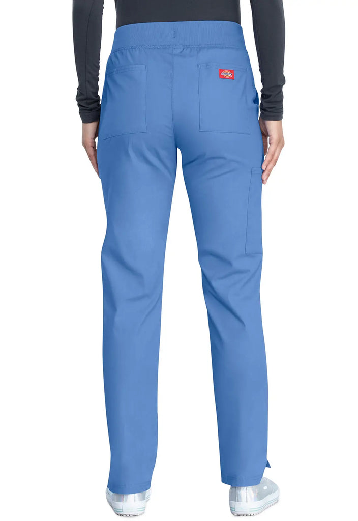 Dickies Scrubs Signature Mid Rise Tapered Leg Pull-on Pant Ceil Blue | scrub-supply.com