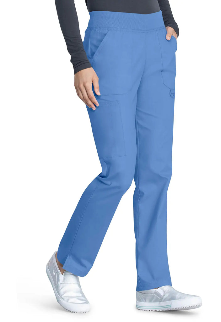 Dickies Scrubs Signature Mid Rise Tapered Leg Pull-on Pant Ceil Blue | scrub-supply.com