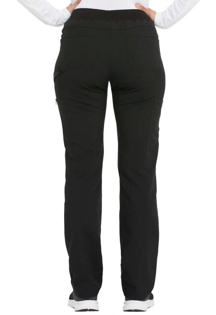 Dickies Scrubs Balance Mid Rise Tapered Leg Pull-on Pant Black | scrub-supply.com