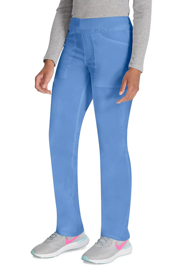 Dickies Scrubs Balance Mid Rise Tapered Leg Pull-on Pant Ceil Blue | scrub-supply.com