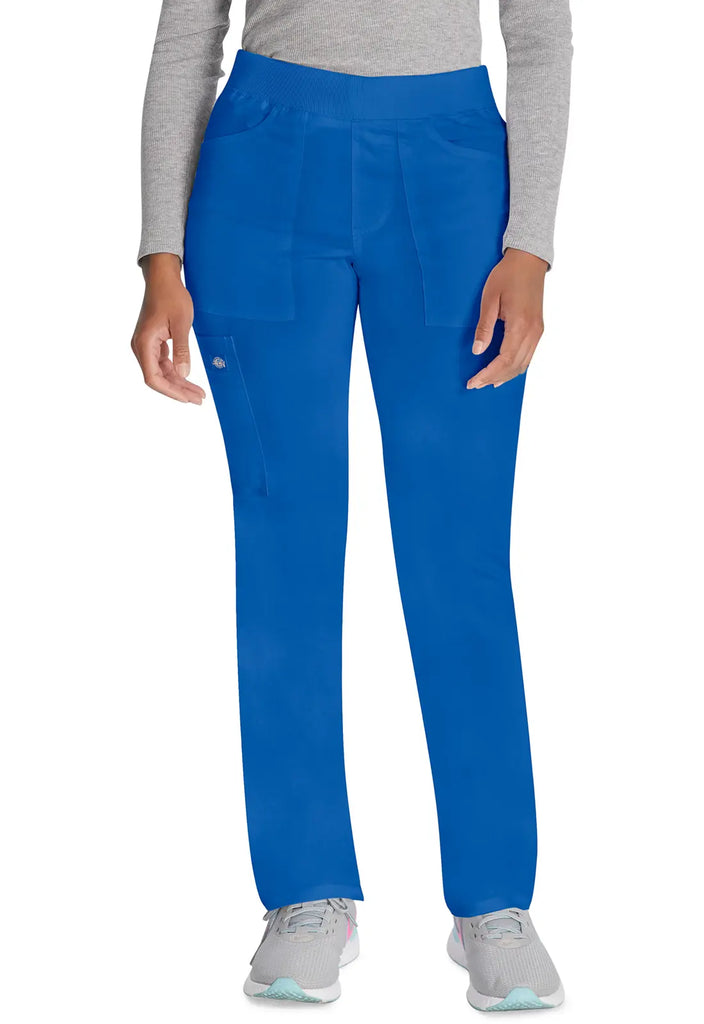 Dickies Scrubs Balance Mid Rise Tapered Leg Pull-on Pant Royal Blue | scrub-supply.com