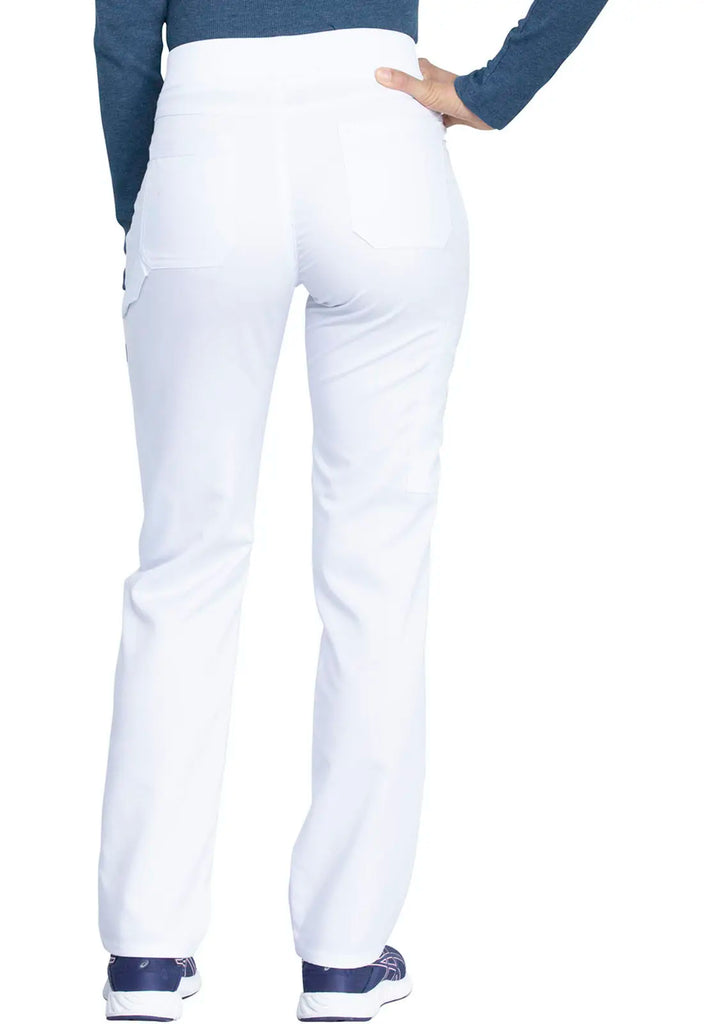 Dickies Scrubs Balance Mid Rise Tapered Leg Pull-on Pant White | scrub-supply.com