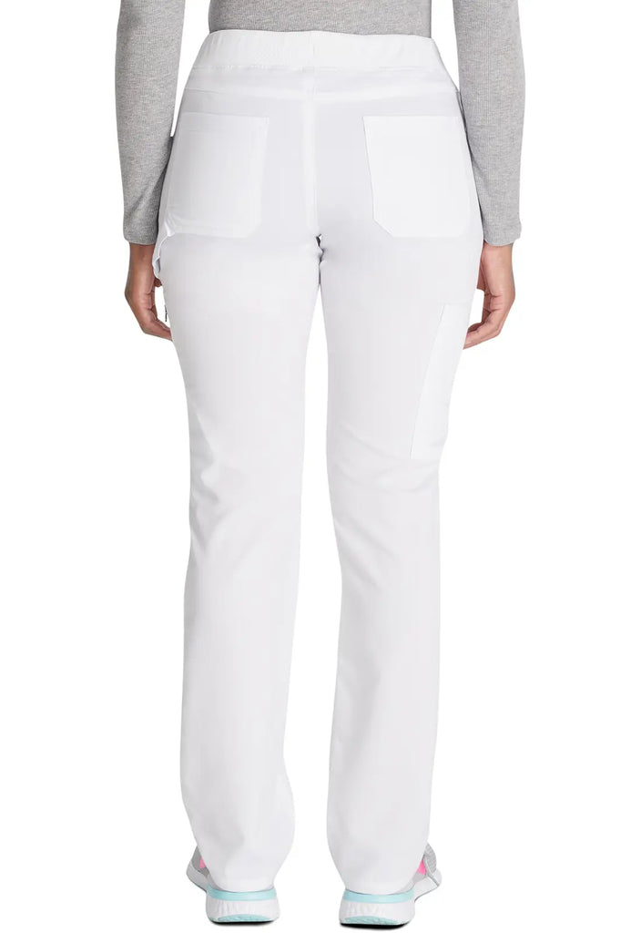 Dickies Scrubs Balance Mid Rise Tapered Leg Pull-on Pant White | scrub-supply.com