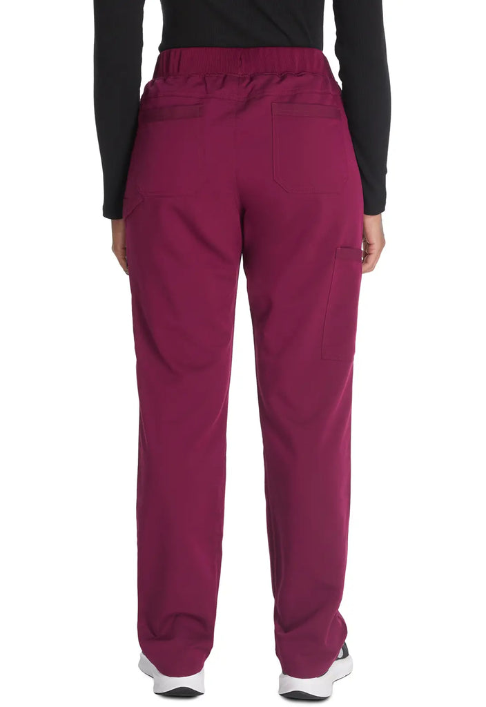 Dickies Scrubs Balance Mid Rise Tapered Leg Pull-on Pant Wine | scrub-supply.com