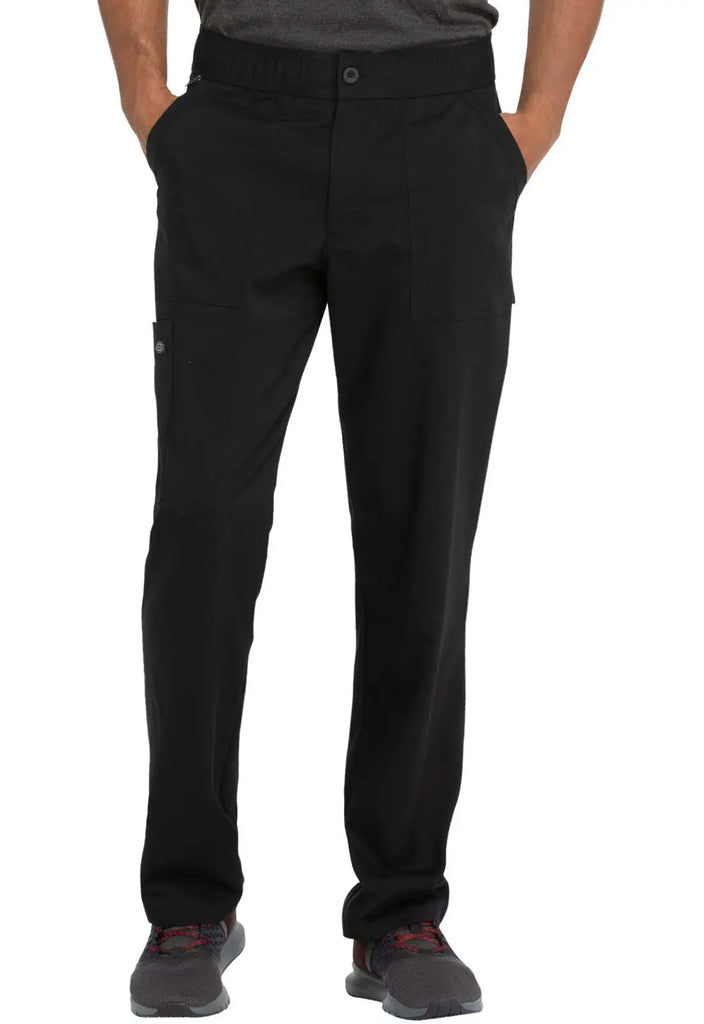 Dickies Scrubs Men's Mid Rise Straight Leg Pant Black | scrub-supply.com