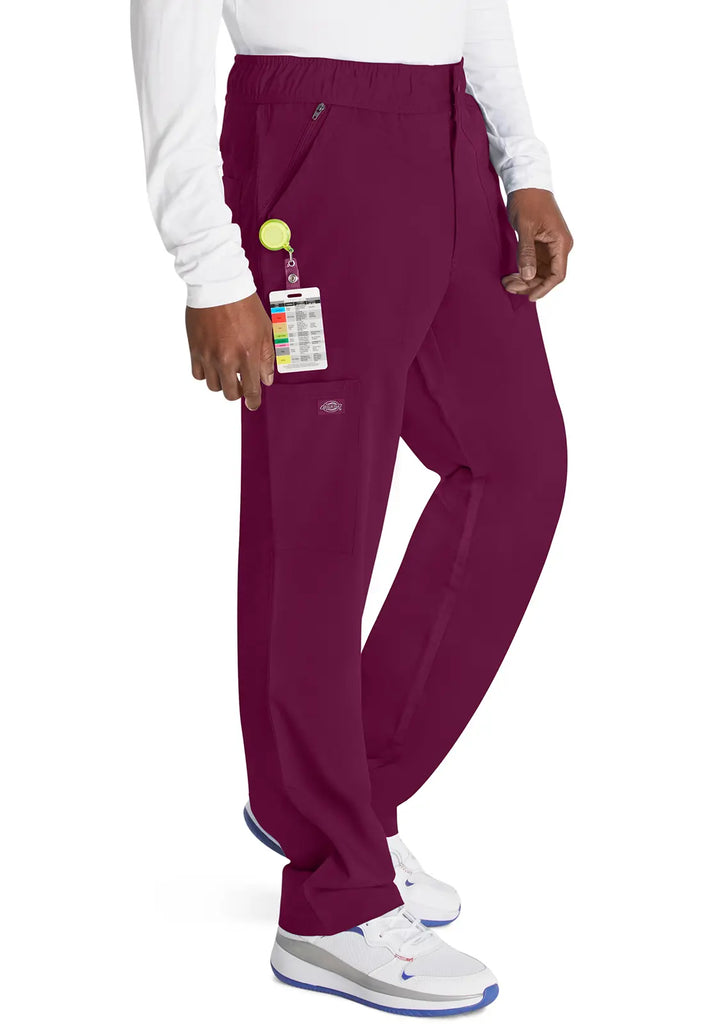 Dickies Scrubs Men's Mid Rise Straight Leg Pant Wine | scrub-supply.com