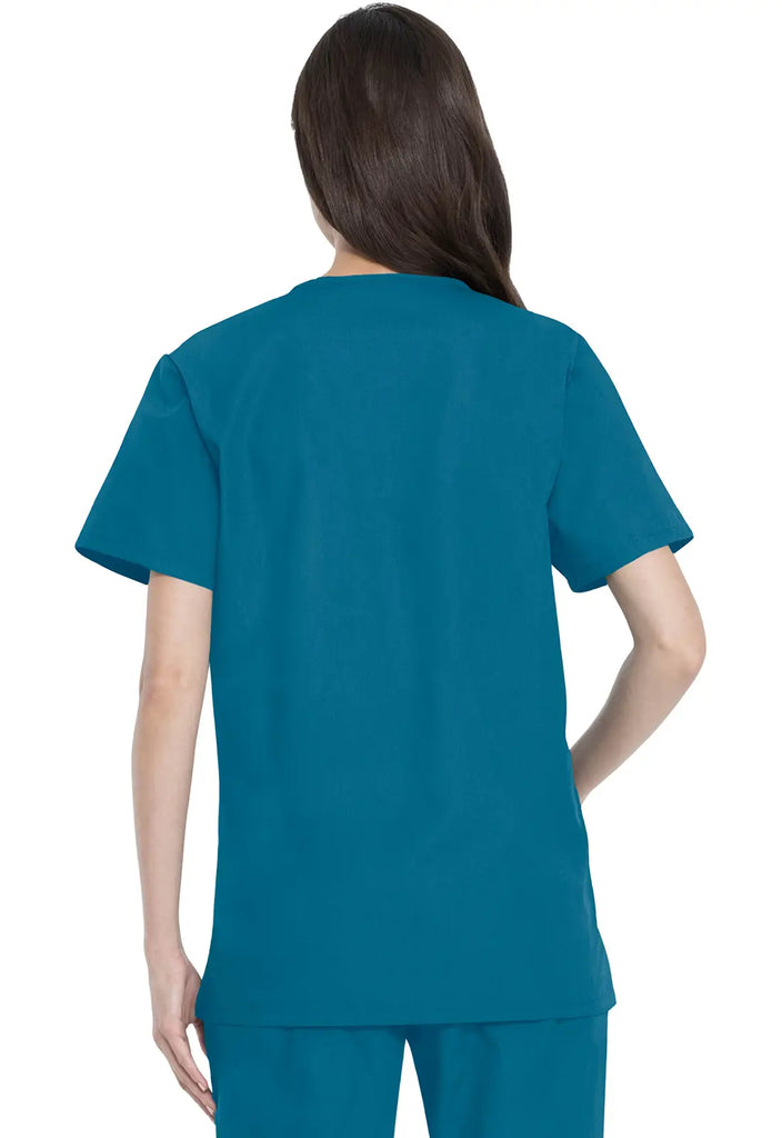 Dickies Scrubs Unisex Top and Pant Set Caribbean Blue | scrub-supply.com