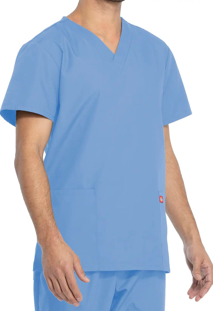 Dickies Scrubs Unisex Top and Pant Set Ceil Blue | scrub-supply.com