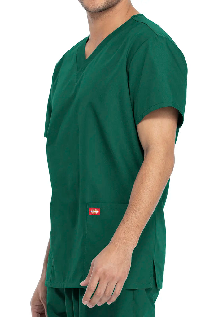 Dickies Scrubs Unisex Top and Pant Set Hunter Green | scrub-supply.com