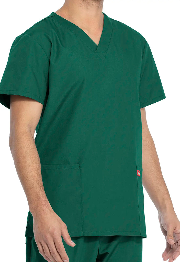 Dickies Scrubs Unisex Top and Pant Set Hunter Green | scrub-supply.com