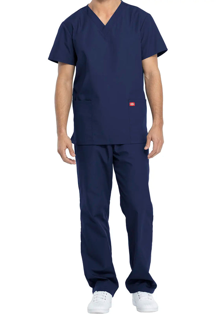 Dickies Scrubs Unisex Top and Pant Set Navy | scrub-supply.com