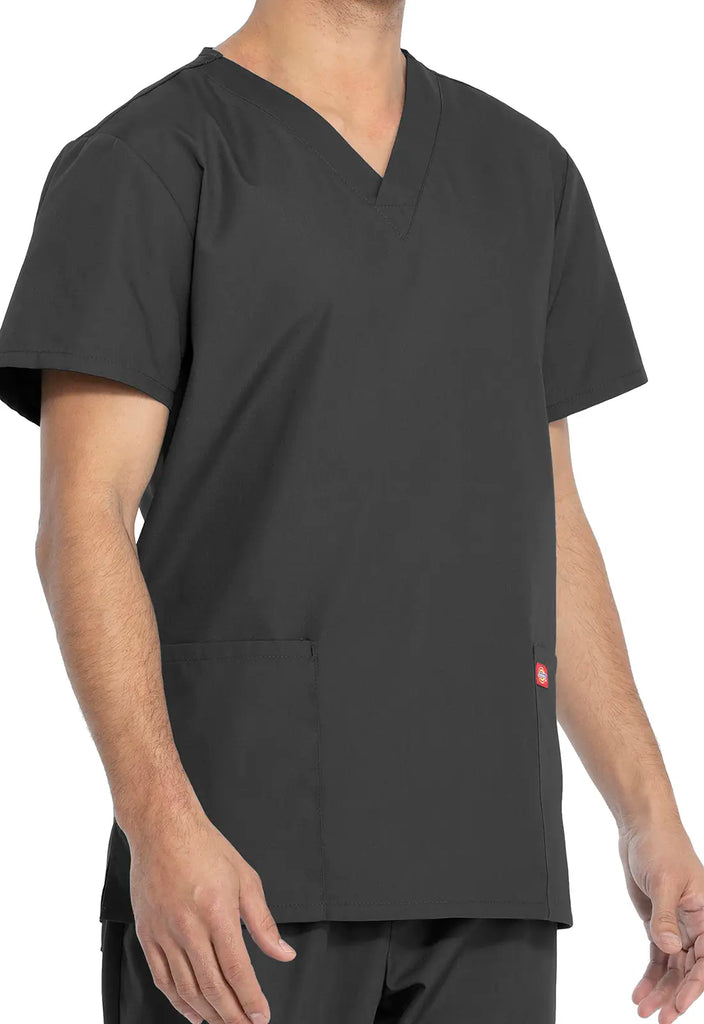 Dickies Scrubs Unisex Top and Pant Set Pewter | scrub-supply.com