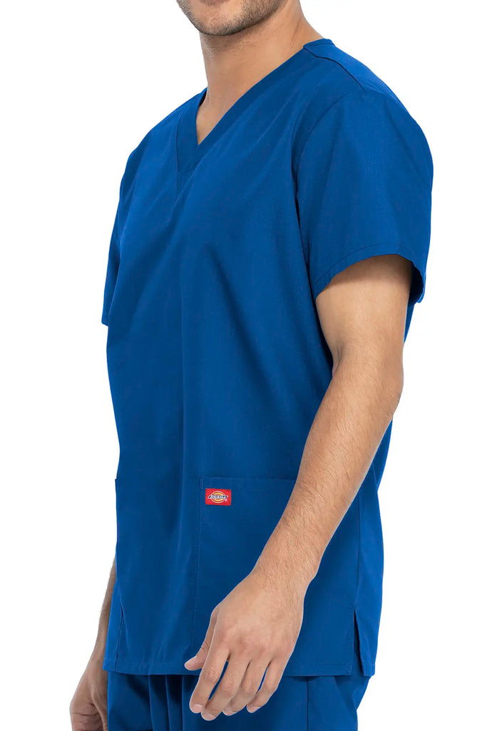 Dickies Scrubs Unisex Top and Pant Set Royal Blue | scrub-supply.com