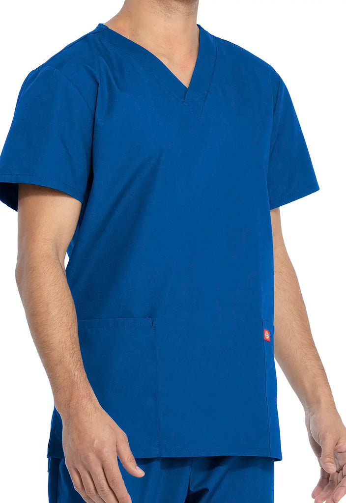 Dickies Scrubs Unisex Top and Pant Set Royal Blue | scrub-supply.com