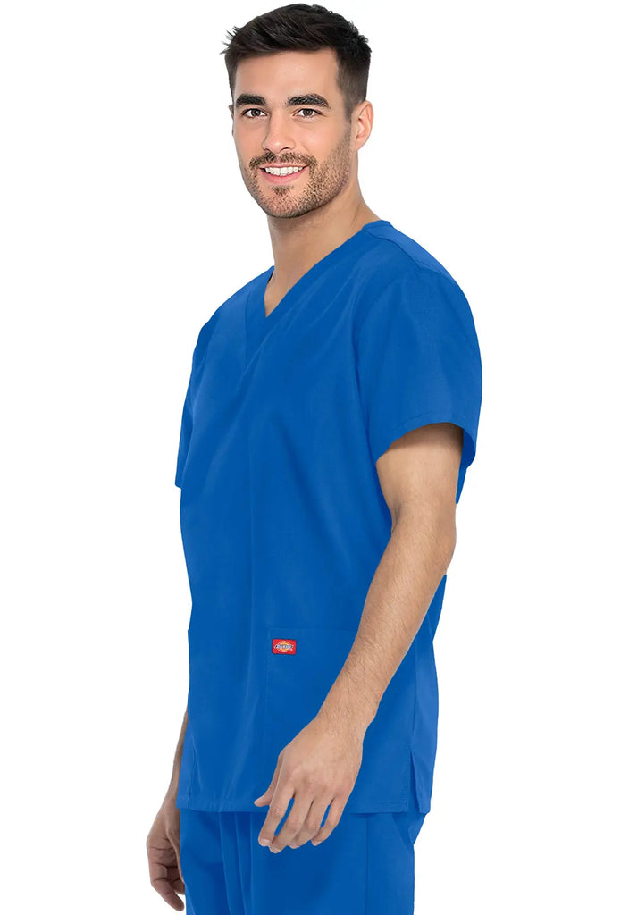 Dickies Scrubs Unisex Top and Pant Set Royal Blue | scrub-supply.com