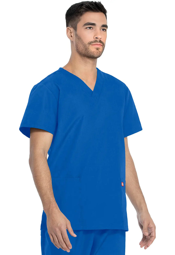 Dickies Scrubs Unisex Top and Pant Set Royal Blue | scrub-supply.com