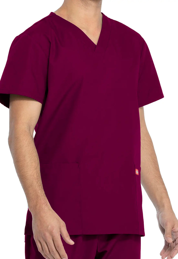 Dickies Scrubs Unisex Top and Pant Set Wine | scrub-supply.com