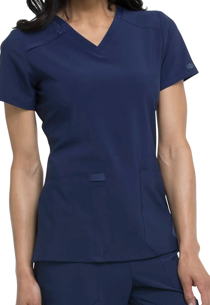 Dickies Scrubs 2-Pocket V-Neck Top Navy | scrub-supply.com