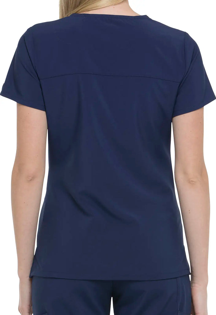 Dickies Scrubs Mock Wrap Top Navy | scrub-supply.com