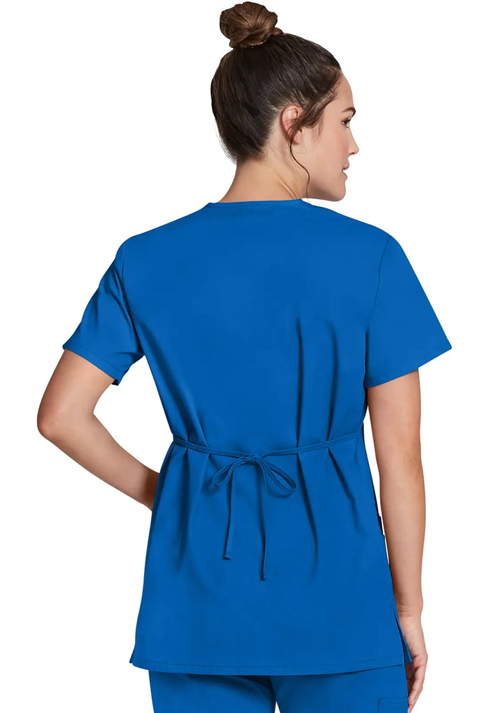 Dickies Scrubs Mock Wrap Tunic Royal Blue | scrub-supply.com