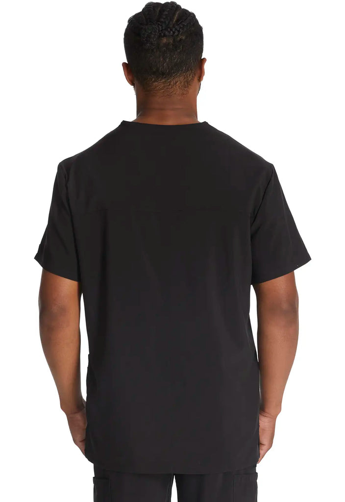 Dickies Scrubs 5-Pocket Men's V-Neck Top Black | scrub-supply.com