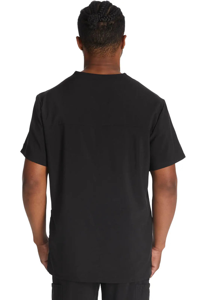 Dickies Scrubs 5-Pocket Men's V-Neck Top Black | scrub-supply.com