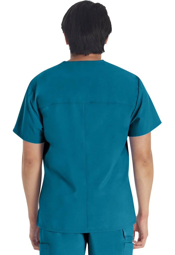 Dickies Scrubs 5-Pocket Men's V-Neck Top Caribbean Blue | scrub-supply.com