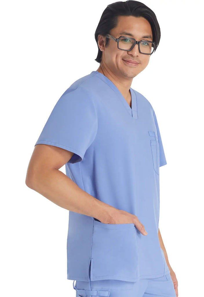 Dickies Scrubs 5-Pocket Men's V-Neck Top Ceil Blue | scrub-supply.com