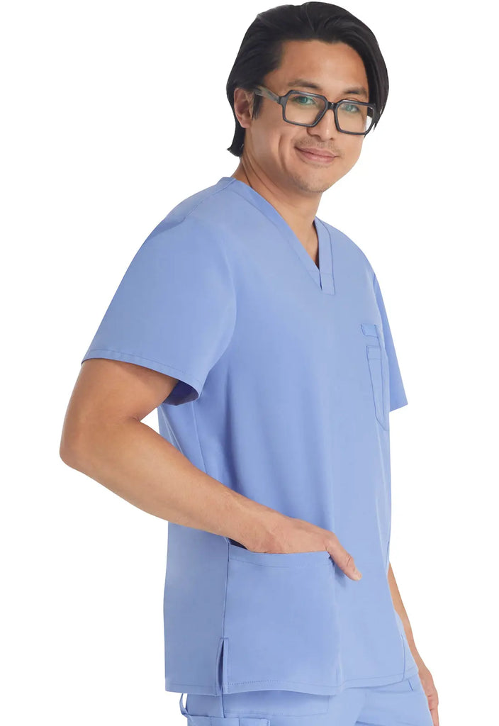 Dickies Scrubs 5-Pocket Men's V-Neck Top Ceil Blue | scrub-supply.com