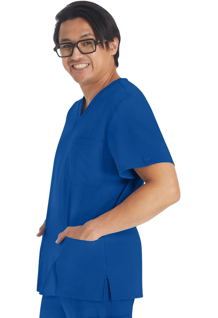 Dickies Scrubs 5-Pocket Men's V-Neck Top Galaxy Blue | scrub-supply.com