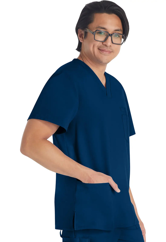 Dickies Scrubs 5-Pocket Men's V-Neck Top Navy | scrub-supply.com